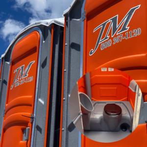 JM Portable Rentals on-site.